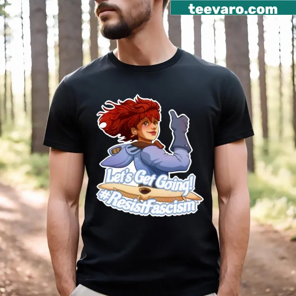 Motivational t-shirt with the phrase 'Let's Get Going!' printed boldly.