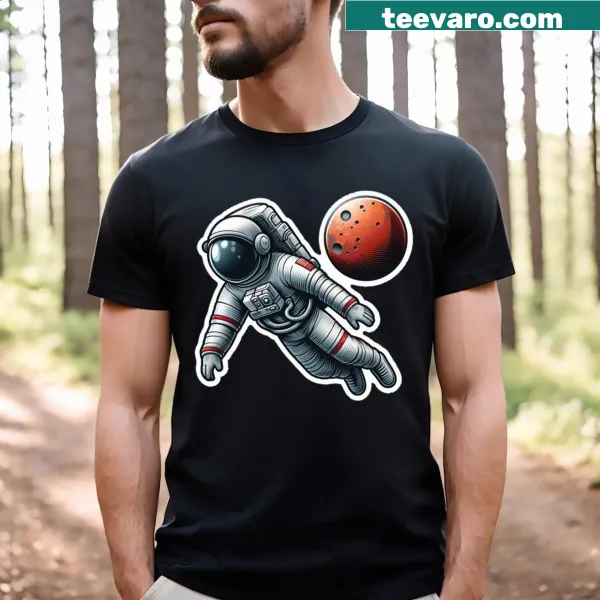 Mars-themed t-shirt with imaginative space design