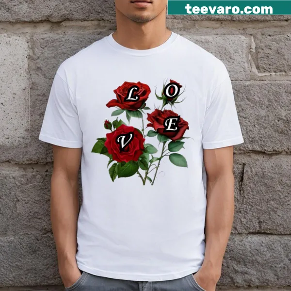 Simple Love graphic t-shirt with clean typography