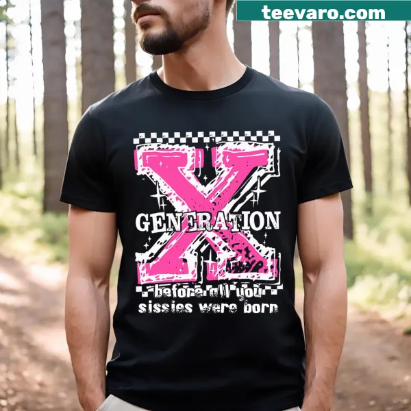 Funny Gen X retro T-shirt with bold typography