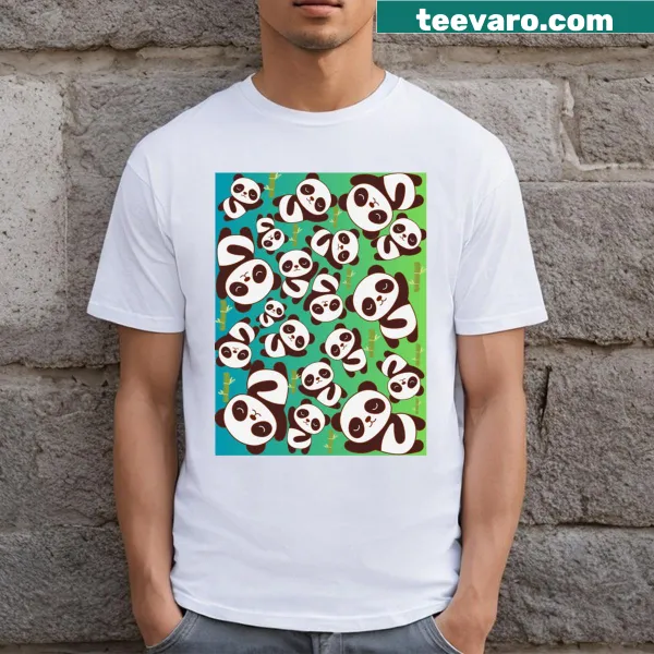 Illustration of sleeping pandas surrounded by bamboo