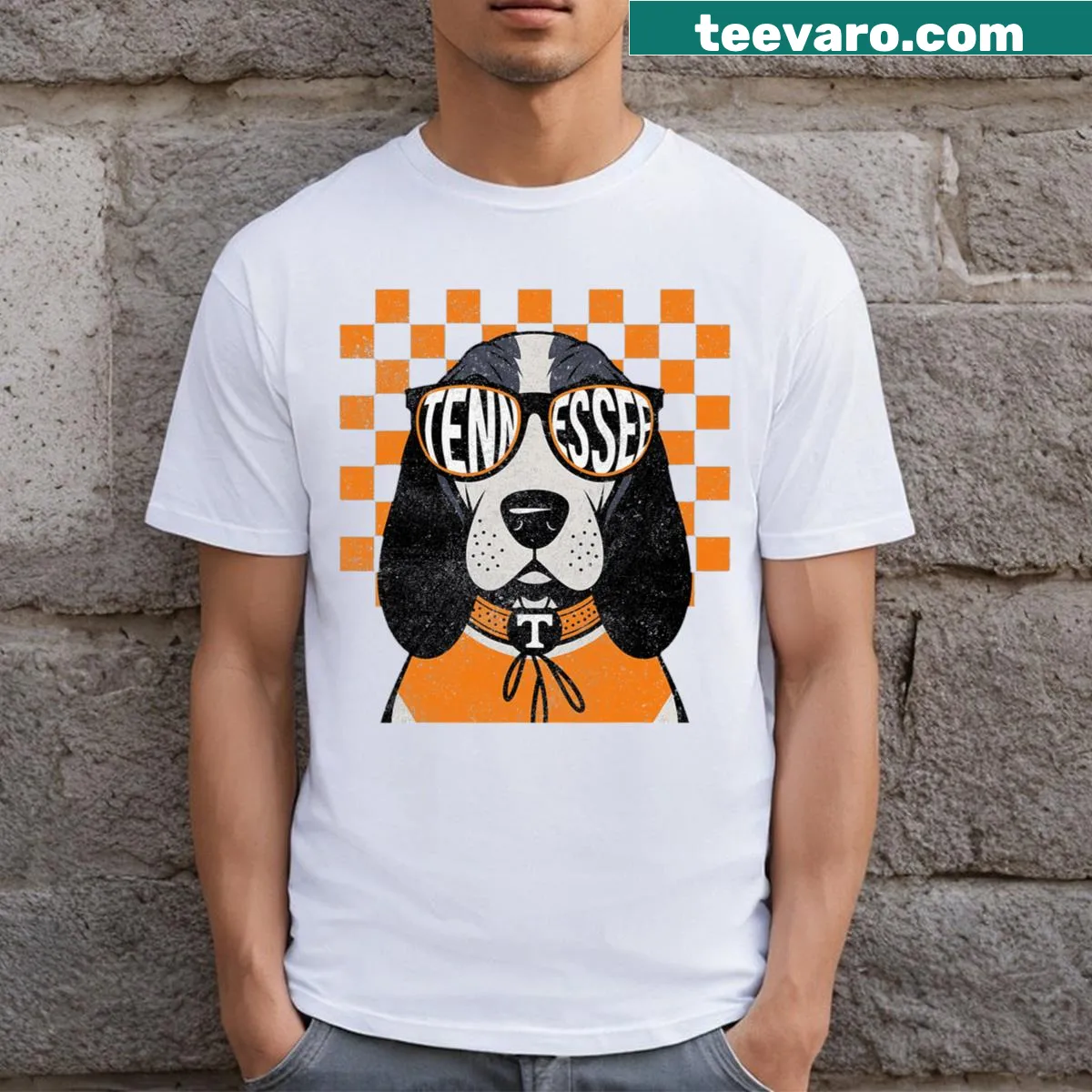 Tennessee Coonhound themed T-shirt for dog lovers — on a men's t-shirt