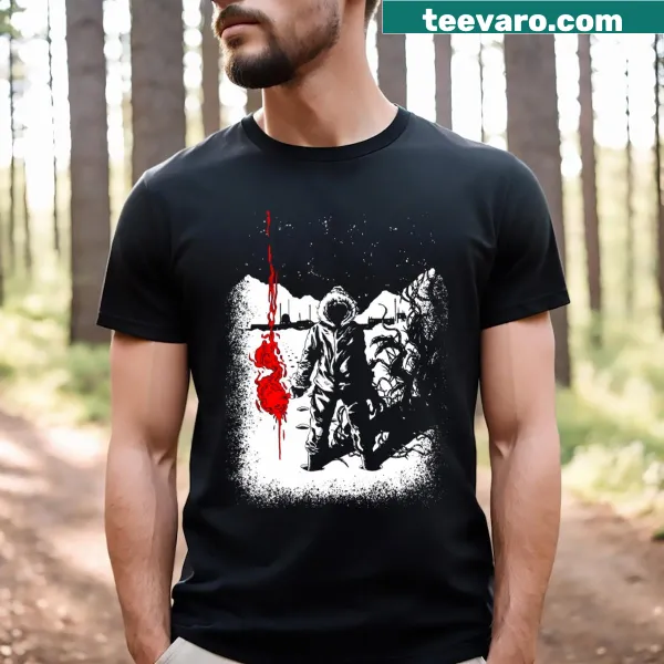 Retro T-shirt inspired by classic horror film with graphic design