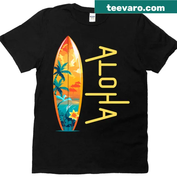 Aloha Beach and Surf Culture T-shirt featuring beach and surf graphics