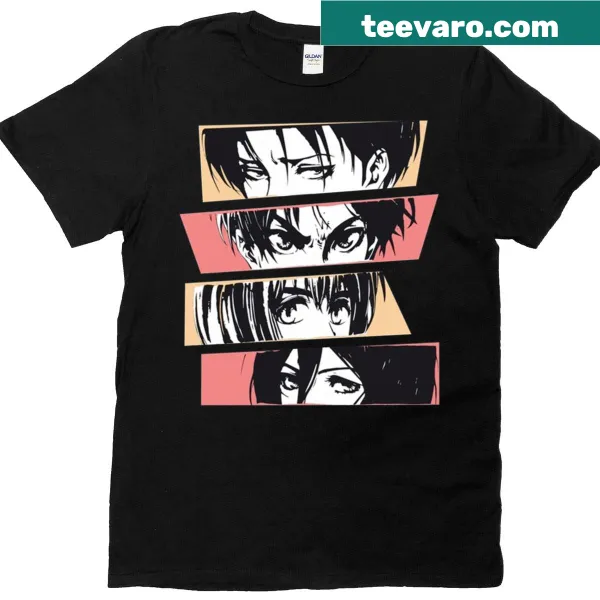 T-shirt featuring popular anime characters in an active design