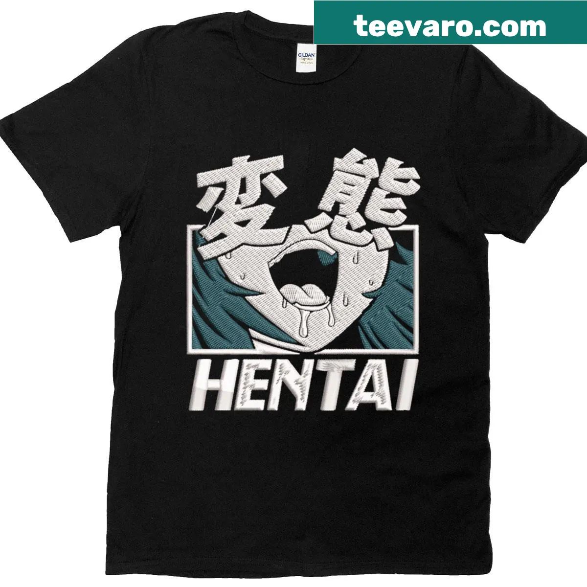 Anime Hentai Essential T-shirt with playful graphic design — on a men's t-shirt