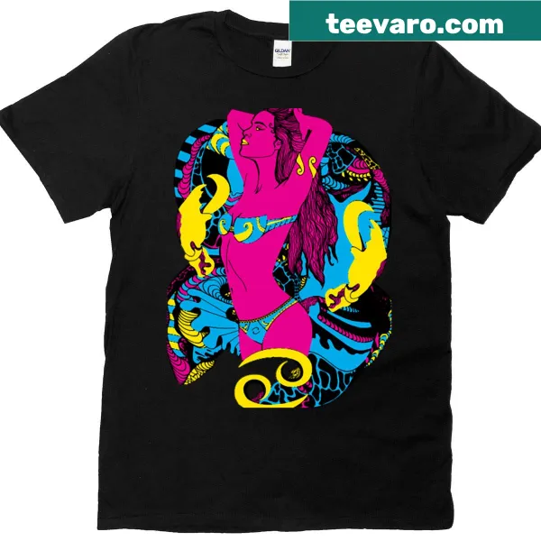 Humorous T-shirt with a graphic playing on color and beauty