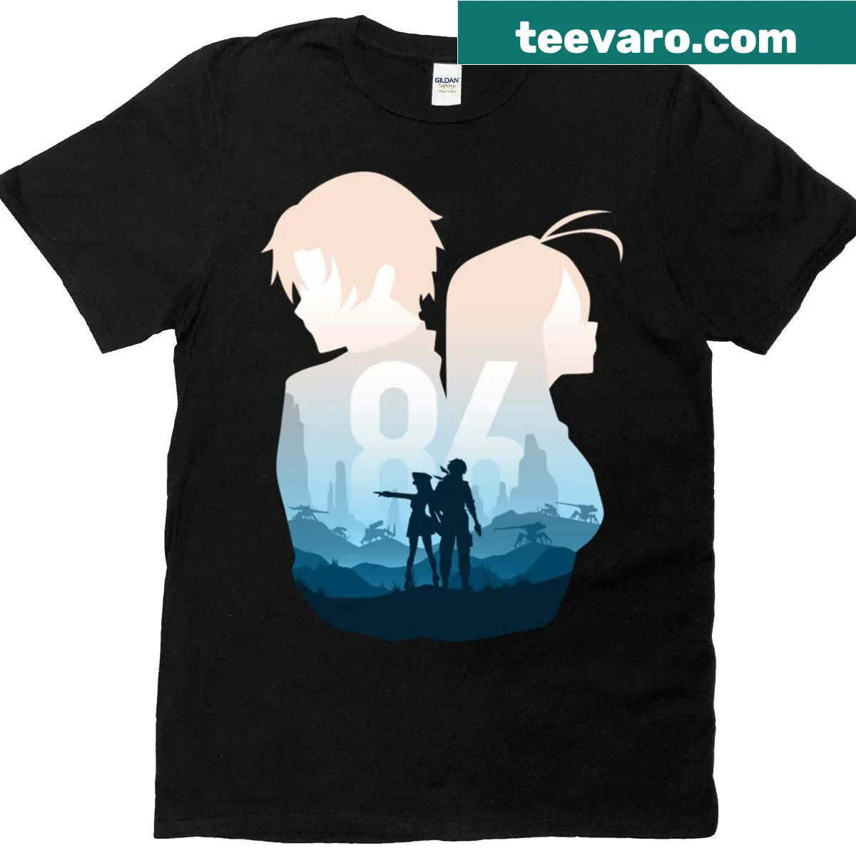 T-shirt with the phrase 'Eighty Six Landscape.' — on a men's t-shirt