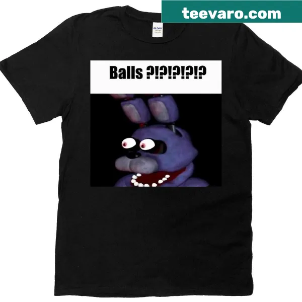 Cartoon graphic of Fnaf Bonnie Balls on a t-shirt