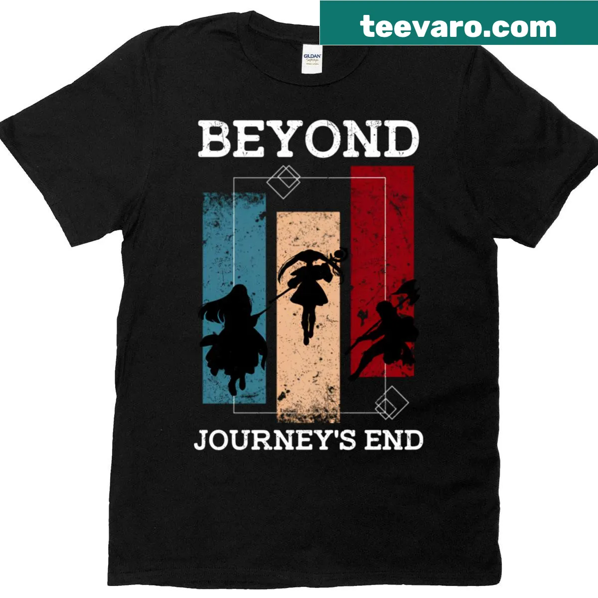 Fantasy-themed graphic representing adventure on a T-shirt — on a men's t-shirt