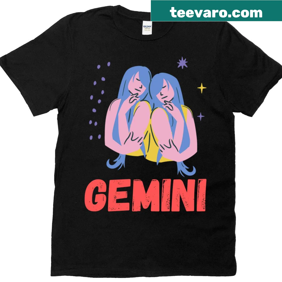 Zodiac sign t-shirt featuring the Gemini symbol — on a men's t-shirt