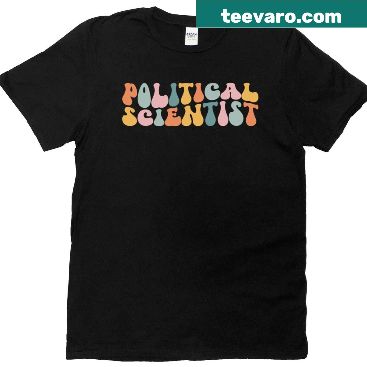 Groovy Political Scientist T-shirt with fun text — on a men's t-shirt