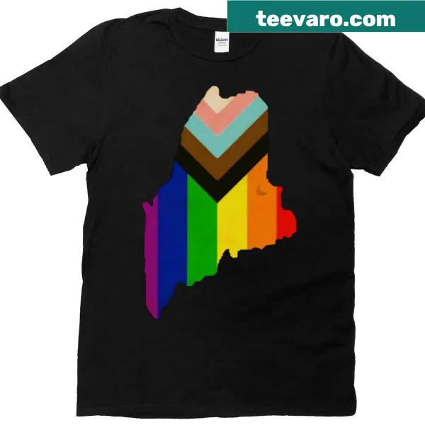 T-shirt celebrating Maine pride with state-themed design