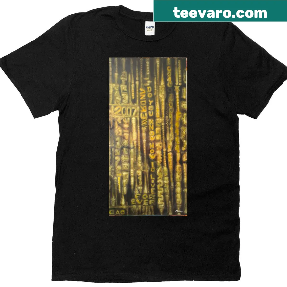Cartoon-style Matrix and Einstein themed number shirt — on a men's t-shirt