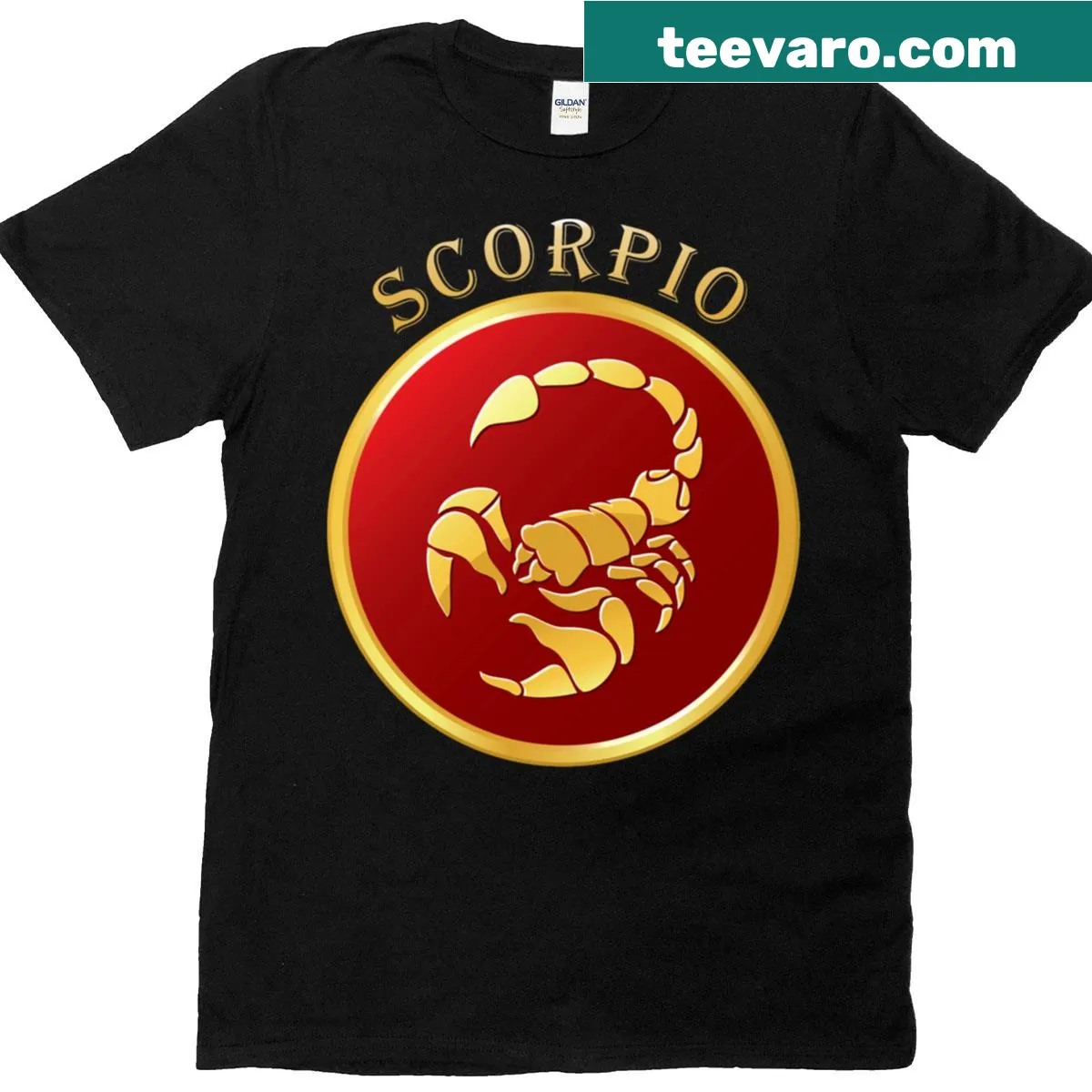 Astrology-themed T-shirt celebrating Scorpio birthdays with zodiac symbols — on a men's t-shirt
