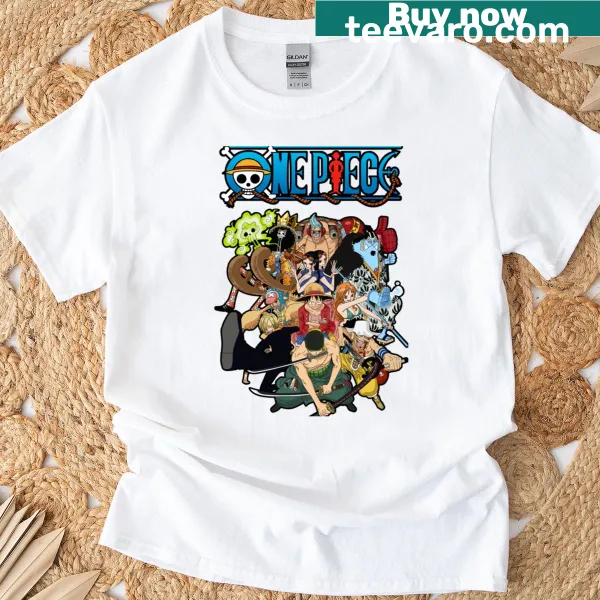 T-shirt featuring designs inspired by the One Piece anime