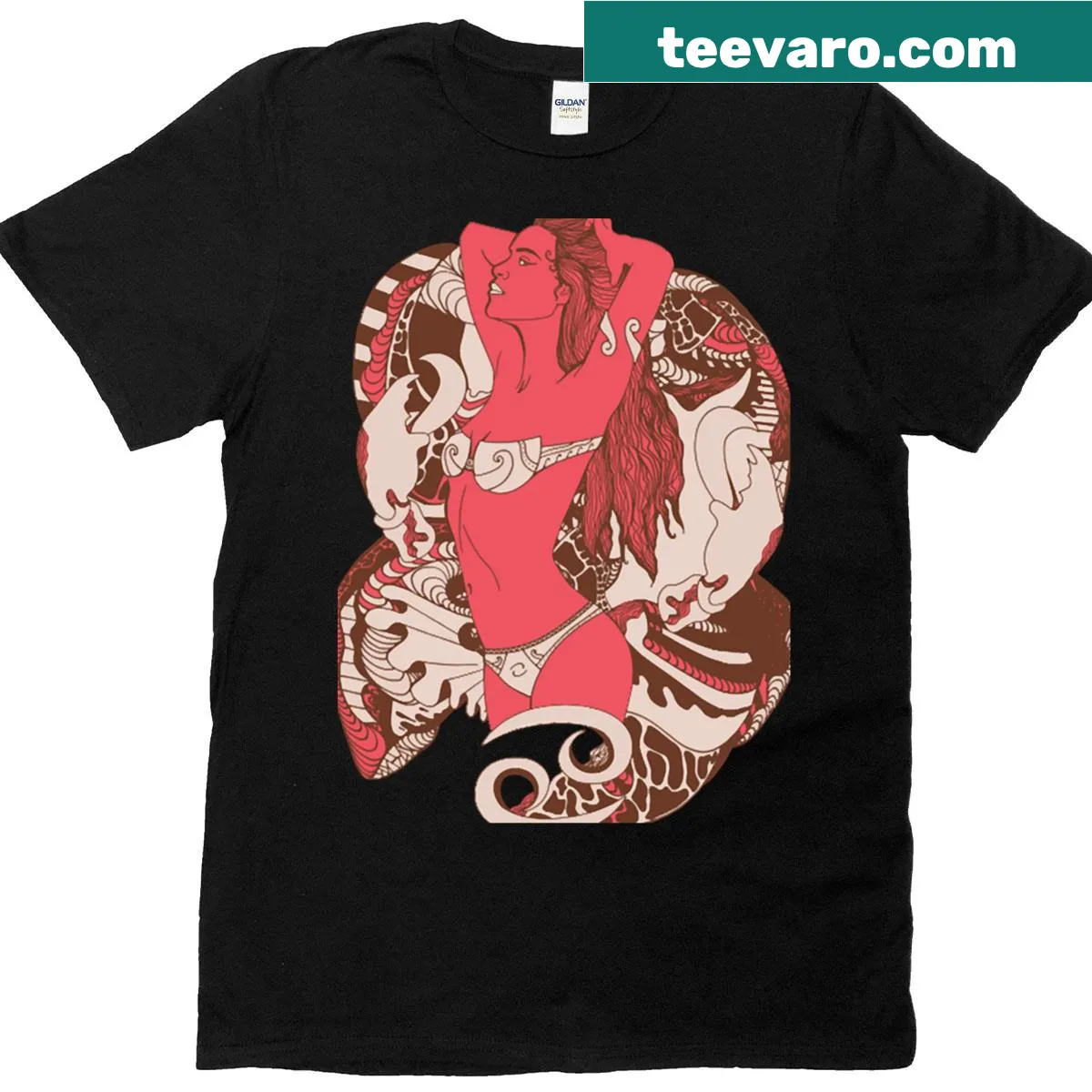 Thoughtful Pink Tan Cancer Beauty T-shirt design promoting awareness — on a men's t-shirt