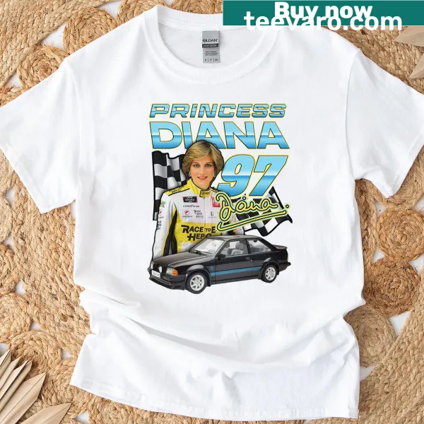 T-shirt featuring an illustration paying tribute to Princess Diana