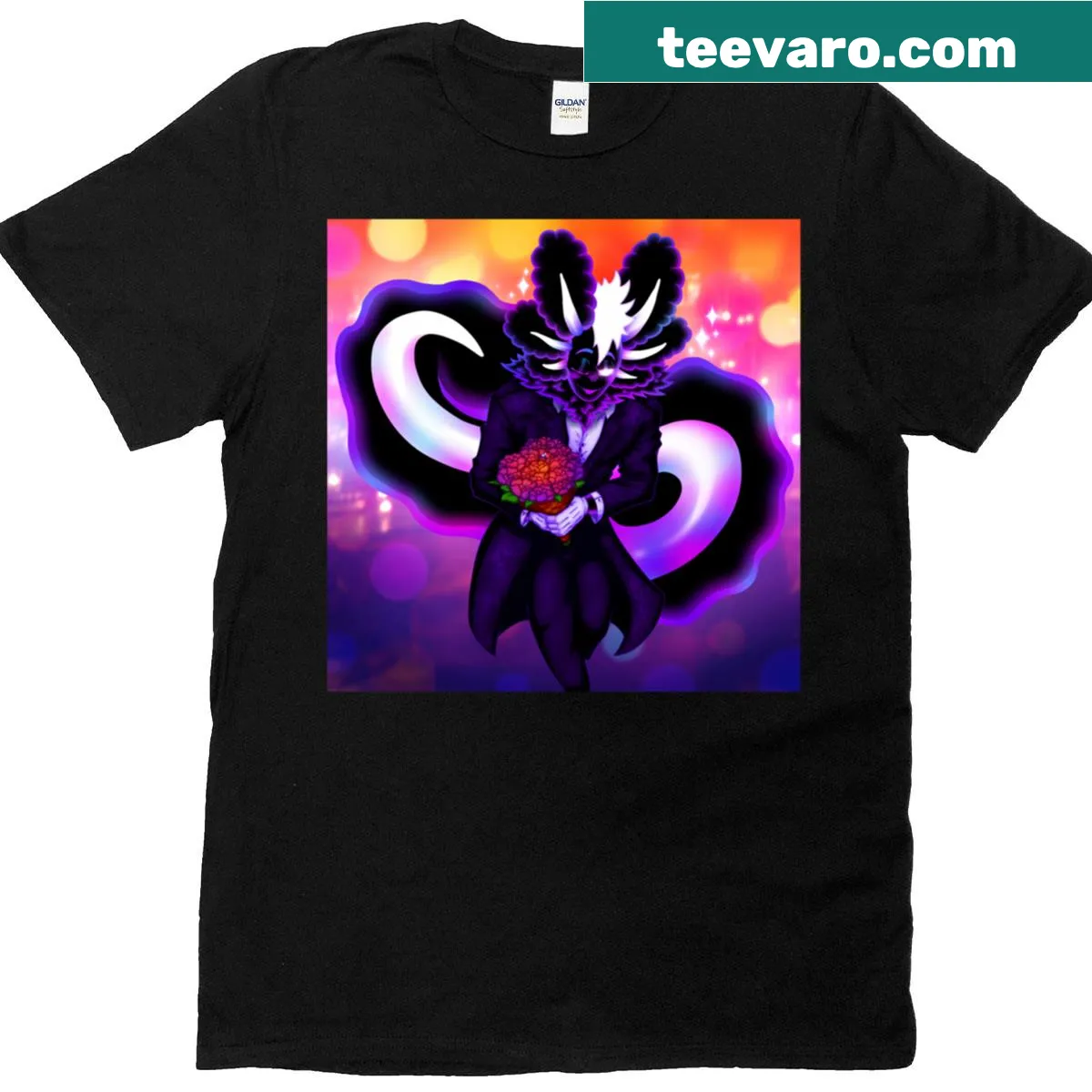 Illustrative t-shirt featuring a Romantic Apollo theme — on a men's t-shirt