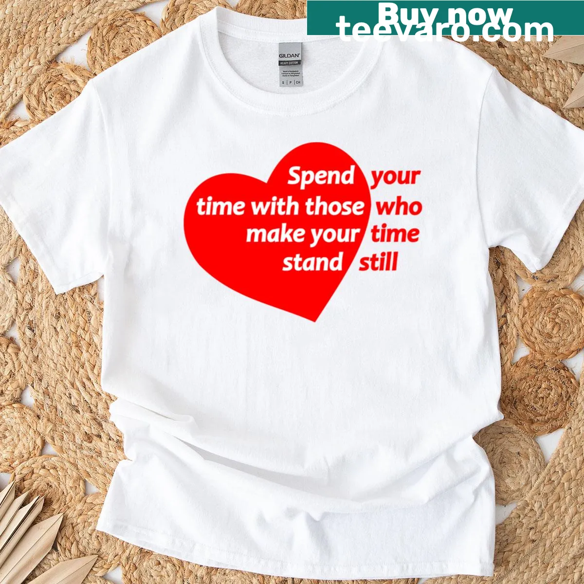 T-shirt promoting time spent with loved ones — on a men's t-shirt