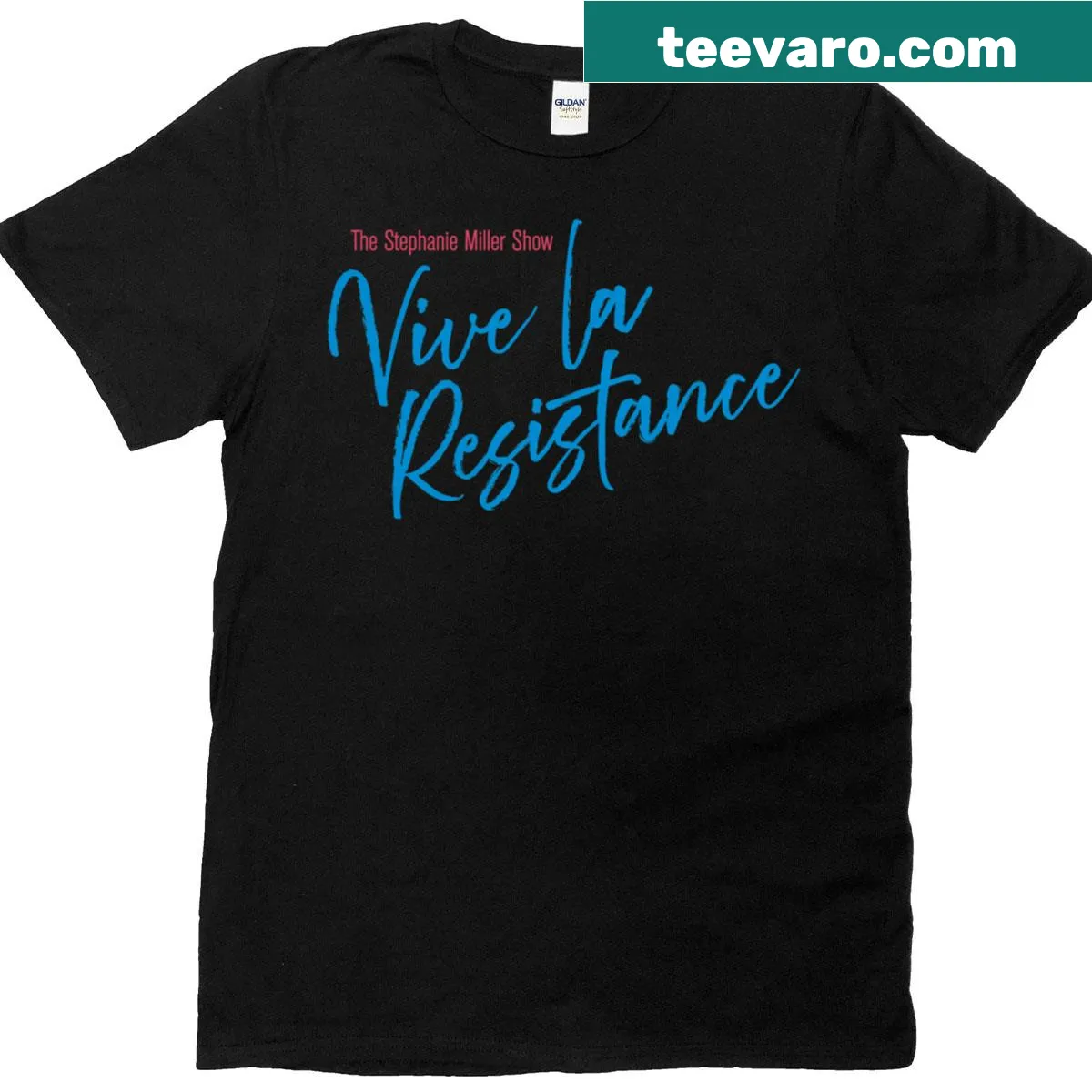 Typography tee featuring 'Vive La Resistance' in bold letters — on a men's t-shirt