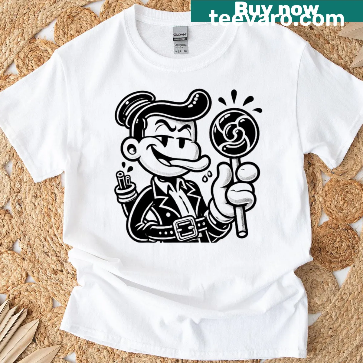 Playful Sweet But Savage graphic T-shirt — on a men's t-shirt