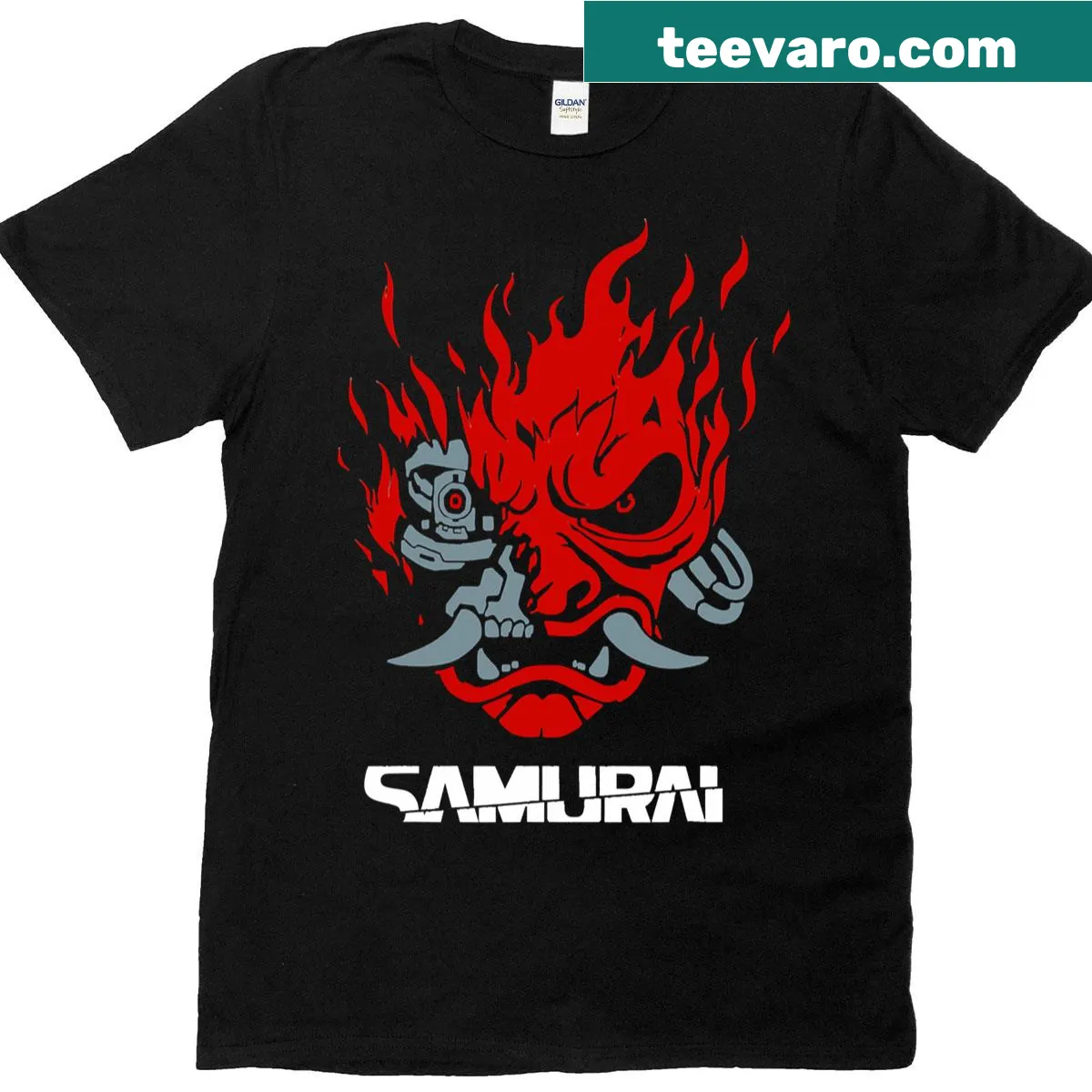 Vintage Samurai Retro Gaming T-shirt with unique graphic design — on a men's t-shirt