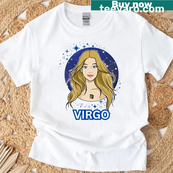 Virgo Zodiac t-shirt with constellation and symbol design