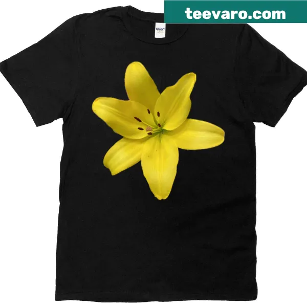 Illustrated yellow flower graphic T-shirt, representing nature and positivity