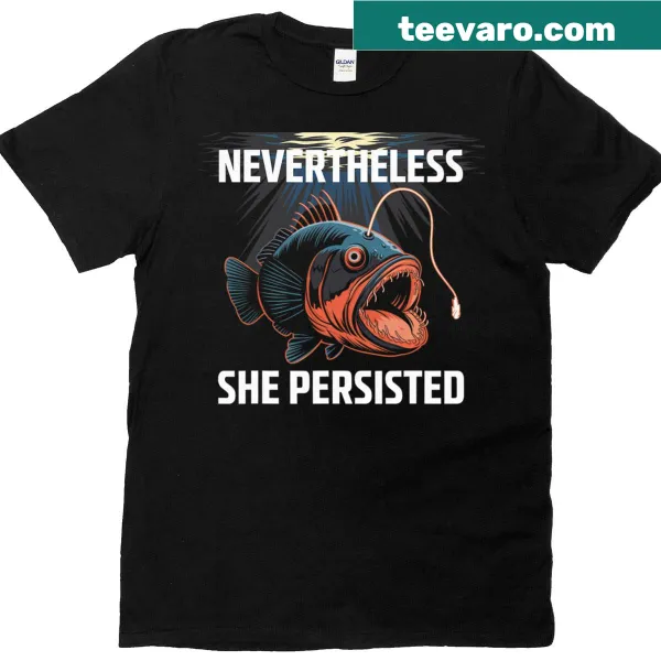 T-shirt with anglerfish and inspiring text