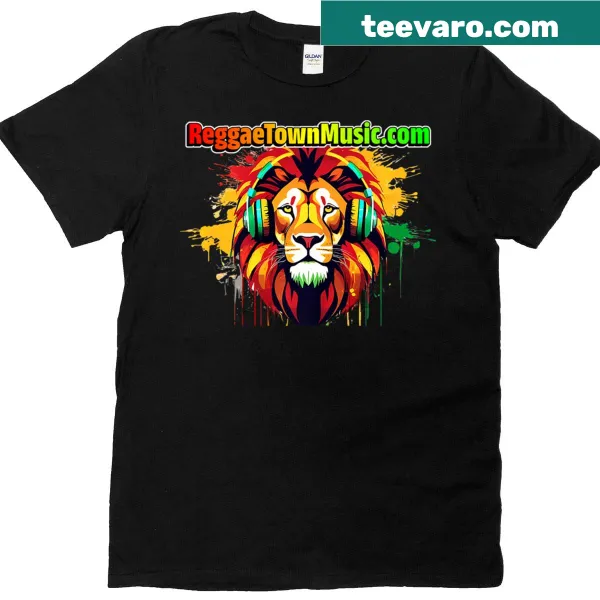 Reggae support t-shirt with typography representing authentic vibes