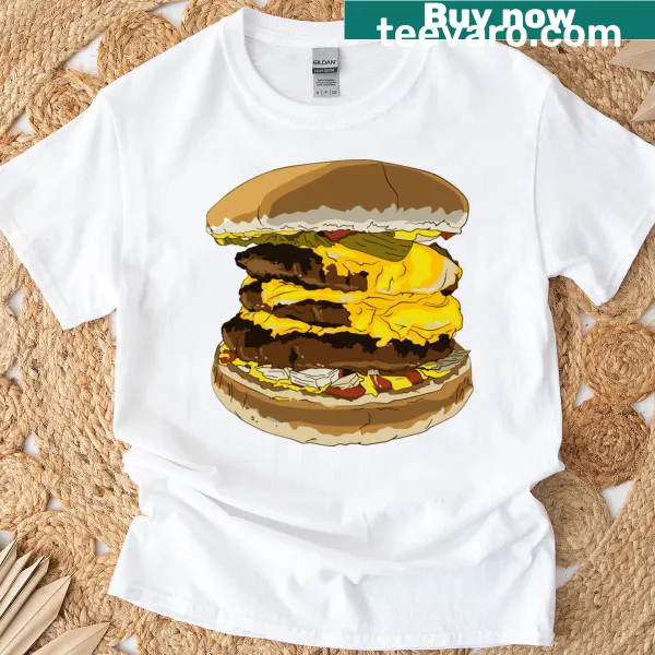 Illustrated Big Burger t-shirt with oversized graphic