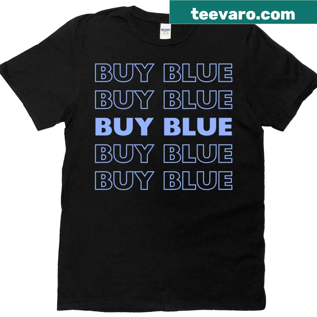 Textual graphic supporting democracy on a T-shirt — on a men's t-shirt