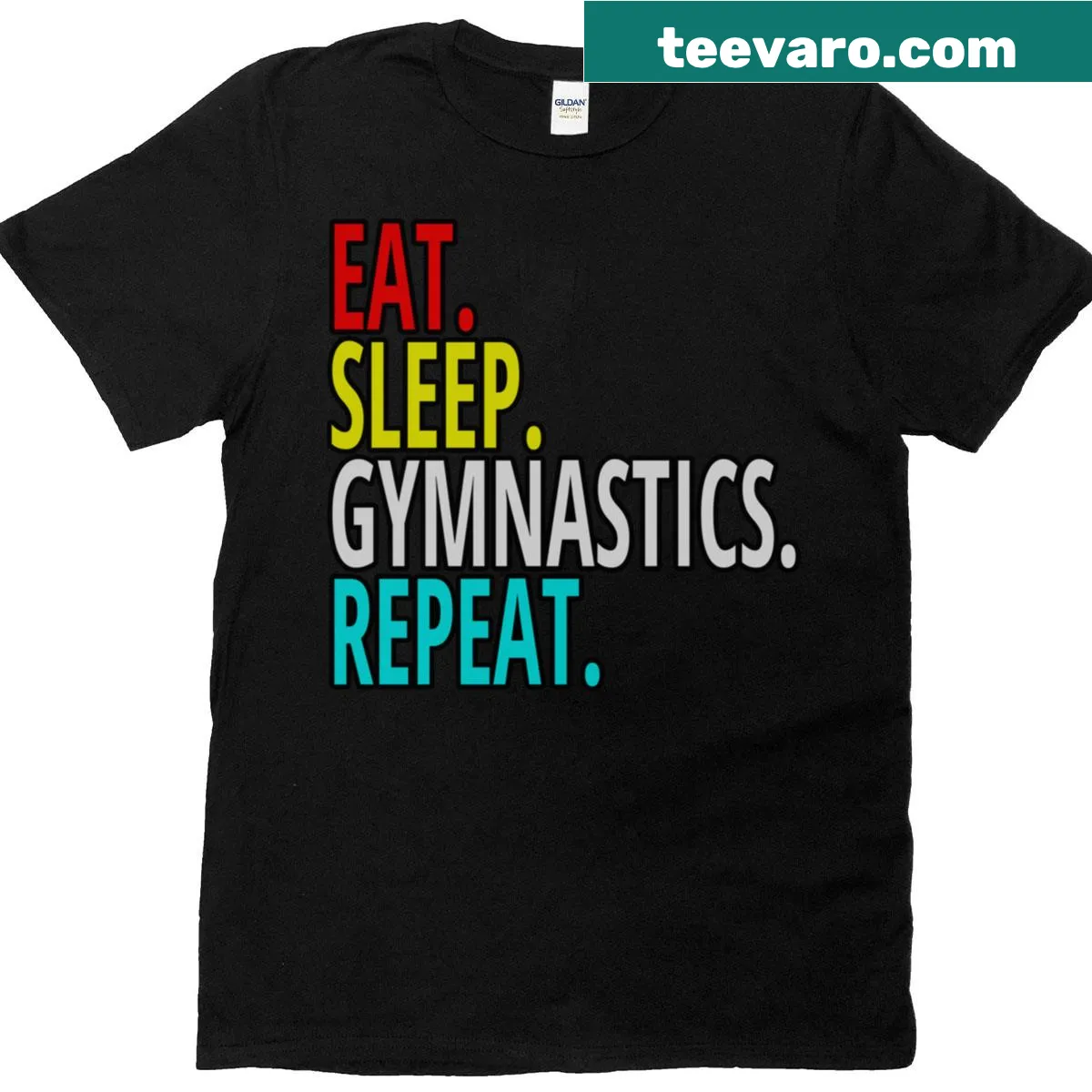 Inspirational gymnastics mantra T-shirt — on a men's t-shirt