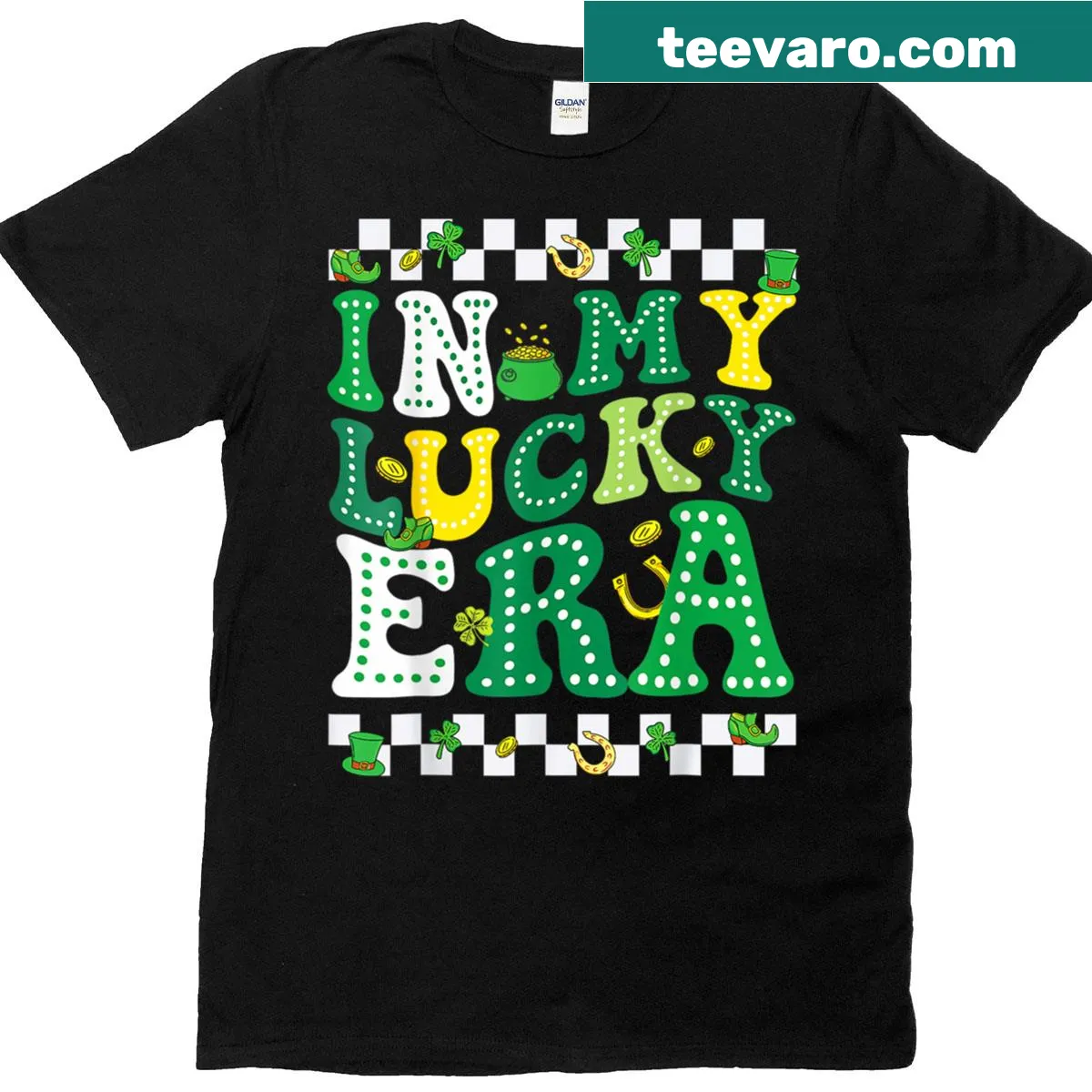 Playful In My Lucky Era St Patricks Day t-shirt for kids — on a men's t-shirt