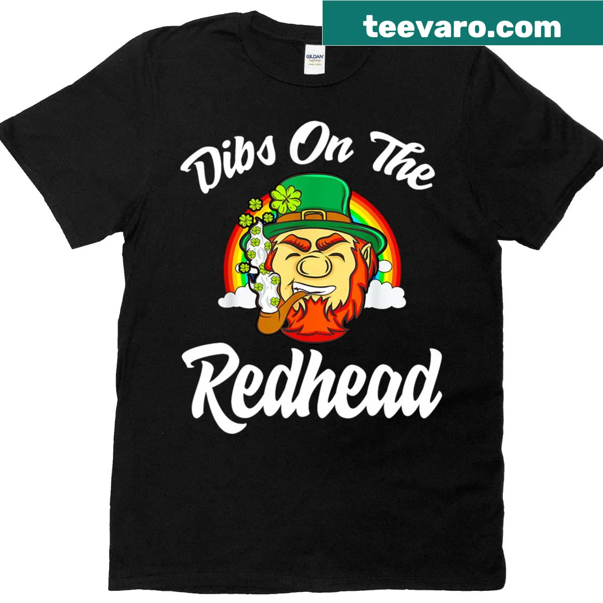 Humorous St Patricks Day t-shirt with shamrock and funny text — on a men's t-shirt