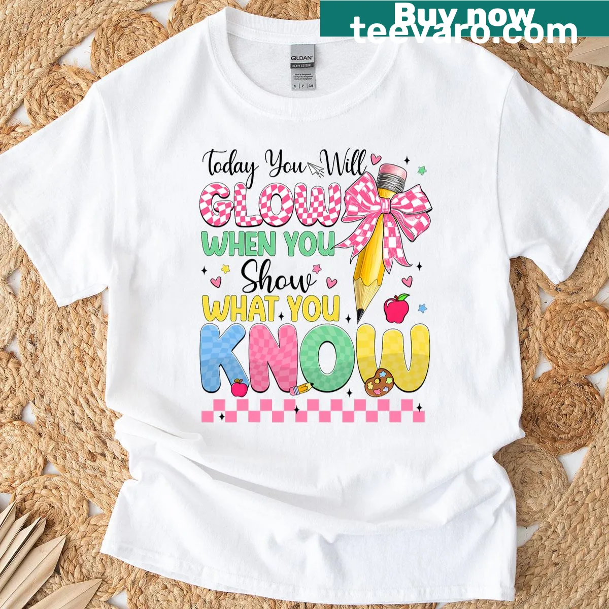Funny T-shirt with a playful testing day quote — on a men's t-shirt