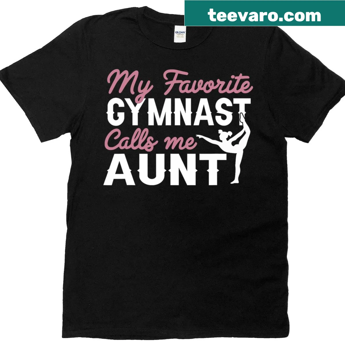 T-shirt for gymnastics aunt with heartfelt message — on a men's t-shirt