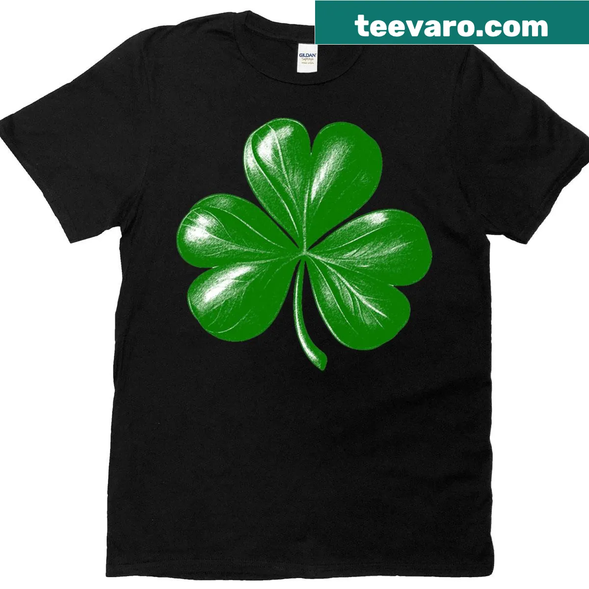 T-shirt featuring an Irish shamrock design for St. Patrick's Day — on a men's t-shirt