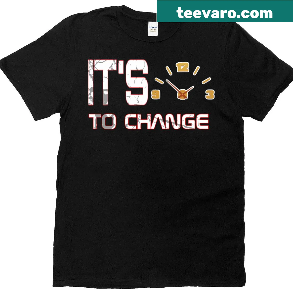 Motivational typography T-shirt about valuing time — on a men's t-shirt