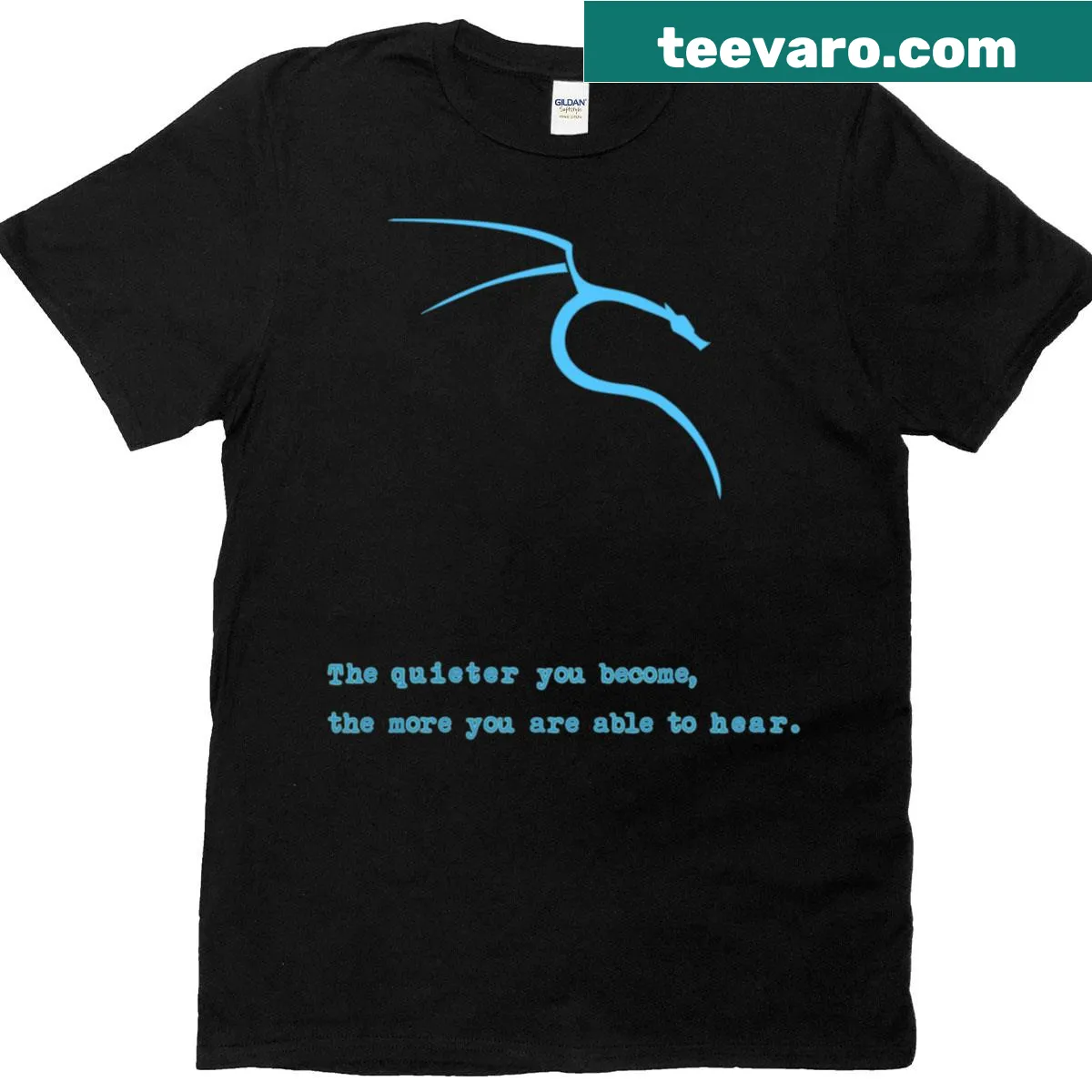 T-shirt featuring the quote about mindfulness and listening — on a men's t-shirt