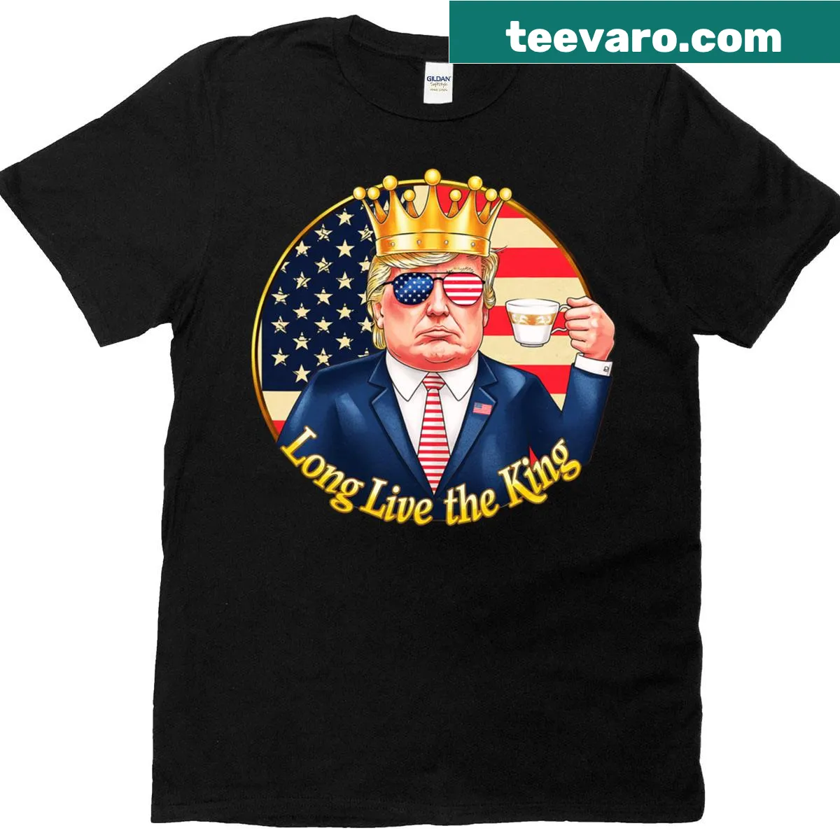 Patriotic design with eagle and stars on a 4th of July T-shirt — on a men's t-shirt