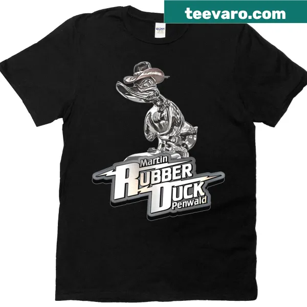Vintage-style T-shirt featuring a rubber duck hood ornament design