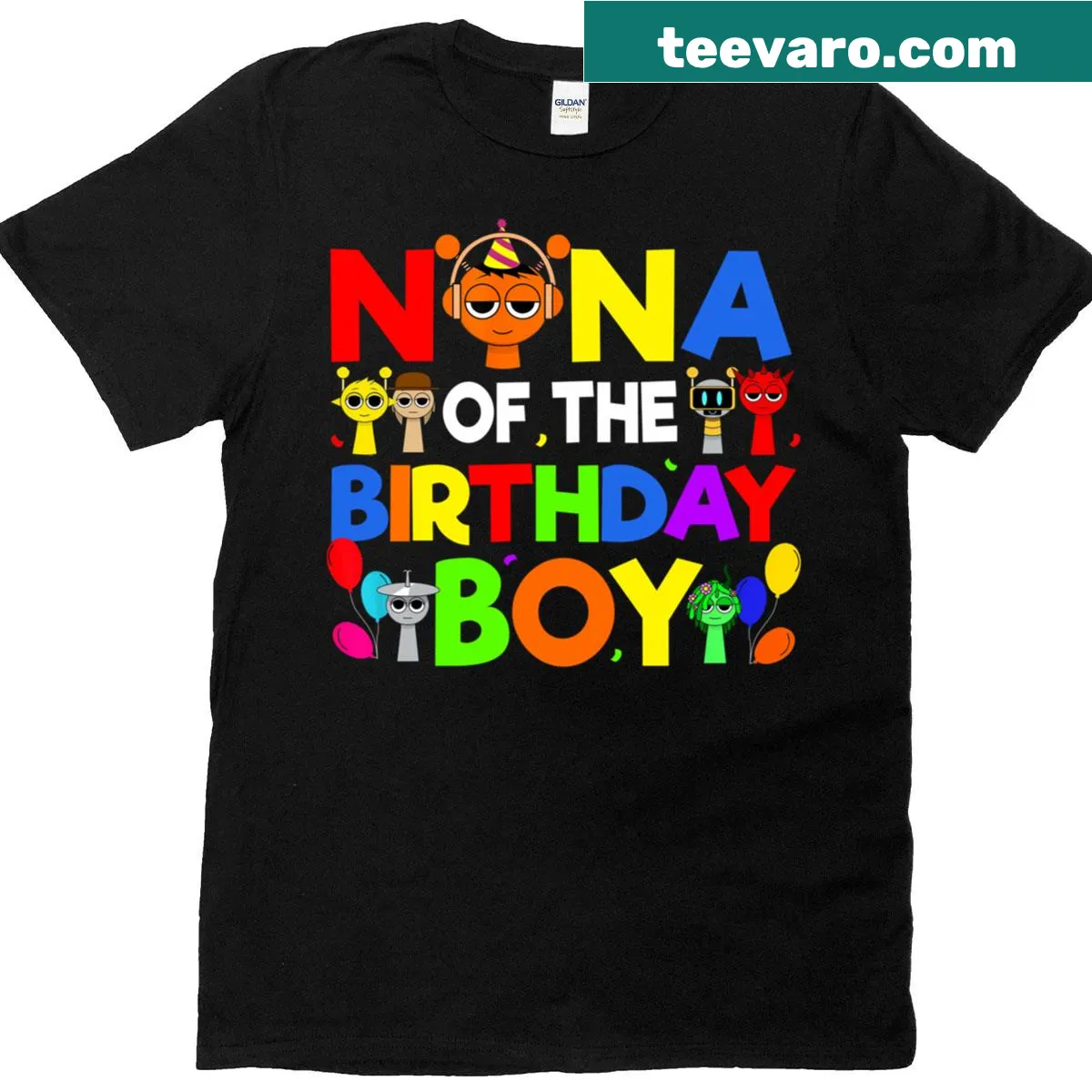 T-shirt for Nana of the Birthday Boy with heartfelt typography — on a men's t-shirt