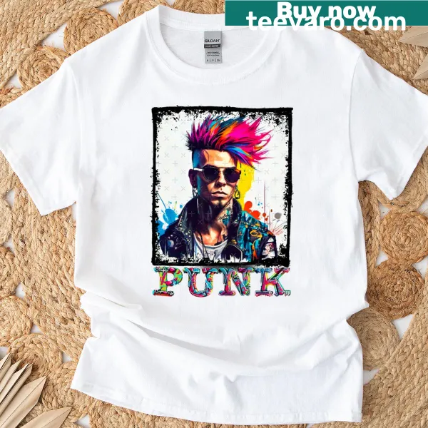 Edgy T-shirt proclaiming 'Punk Is Alive' in a bold design celebrating punk culture.