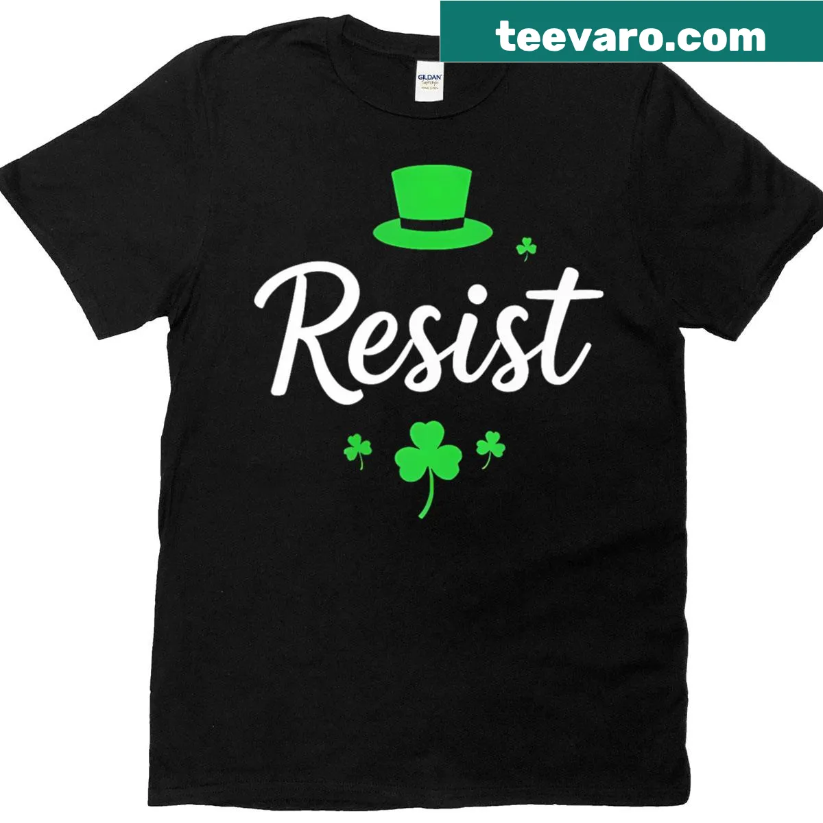 Bold anti-Trump text on St. Patrick's Day themed t-shirt — on a men's t-shirt