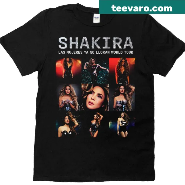 Shakira Don't Cry World Tour T-shirt featuring a performance graphic