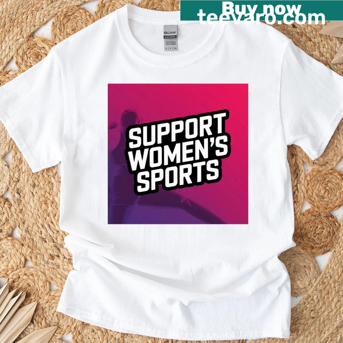 Funny typographic sports support design t-shirt — on a men's t-shirt