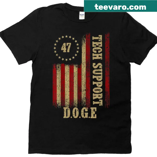 Vintage distressed Tech Support Doge t-shirt with a political twist