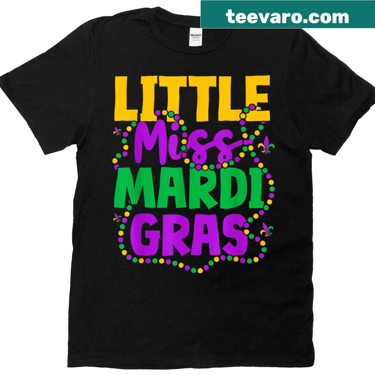 Cute Mardi Gras T-shirt for toddlers with festive graphics — on a men's t-shirt